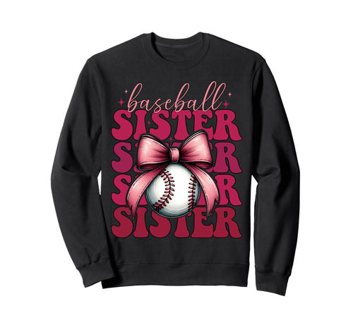 Baseball Sister Baseball Coquette Sweatshirt - Custom Art Print Men Women - T-Shirt, Sweatshirt, Hoodie