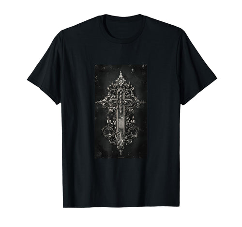 Gothic Cross Grunge Aesthetic Y2K Goth T-Shirt - Graphic Print Men Women - T-Shirt, Sweatshirt, Hoodie