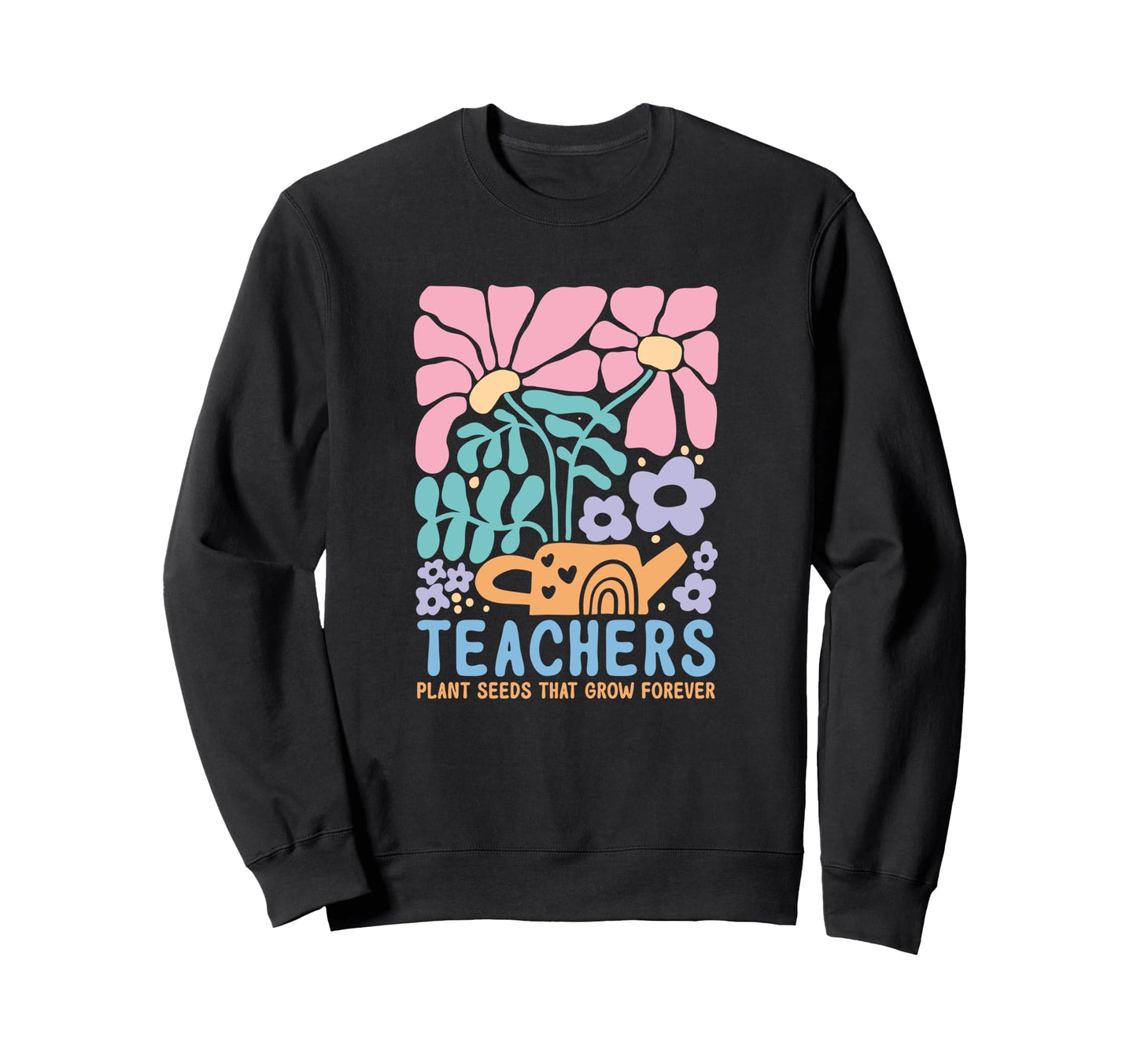 Teacher Boho Floral Aesthetic Sweatshirt - Streetwear Style Unisex - T-Shirt, Sweatshirt, Hoodie