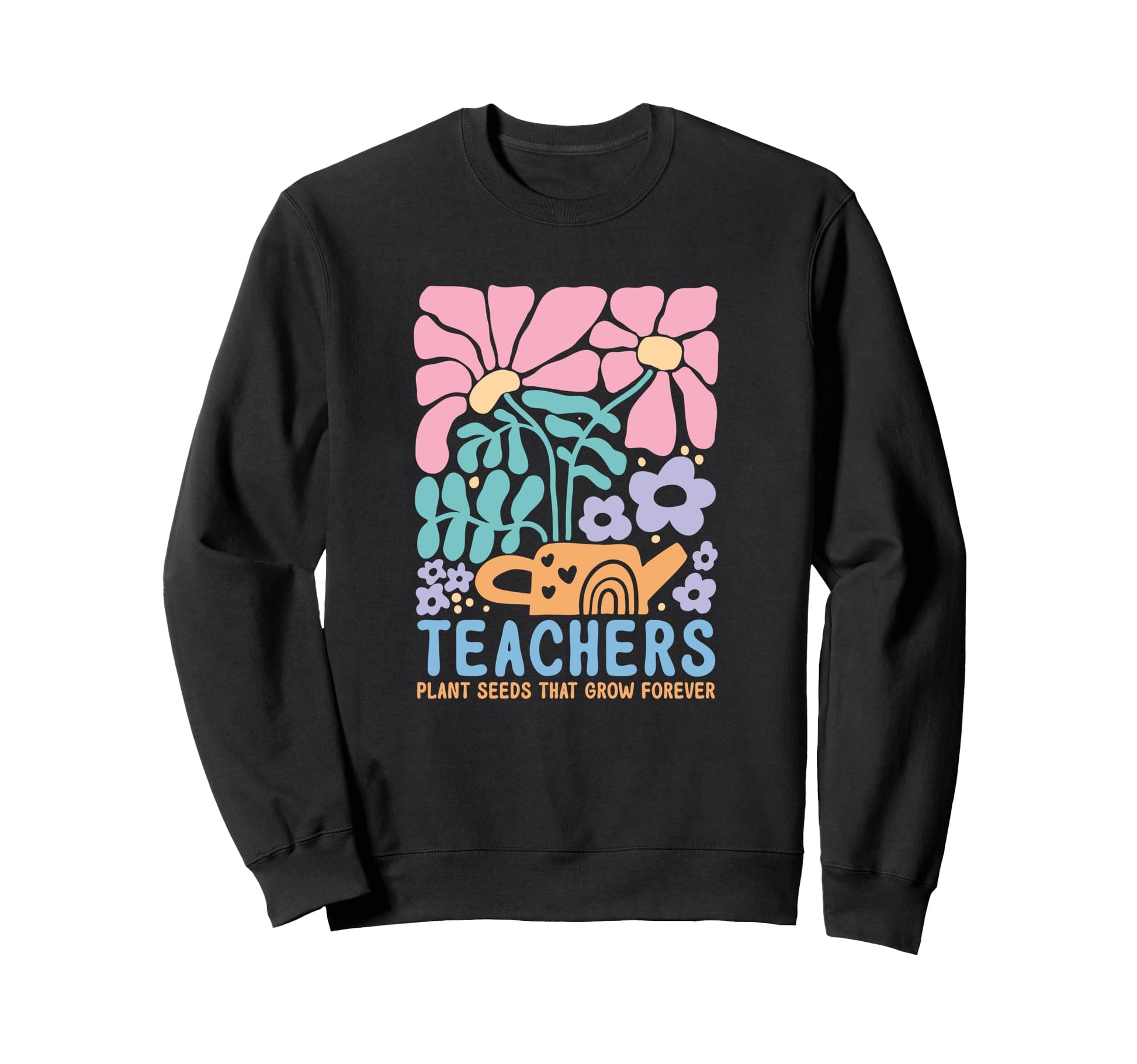 Teacher Boho Floral Aesthetic Sweatshirt - Streetwear Style Unisex - T-Shirt, Sweatshirt, Hoodie