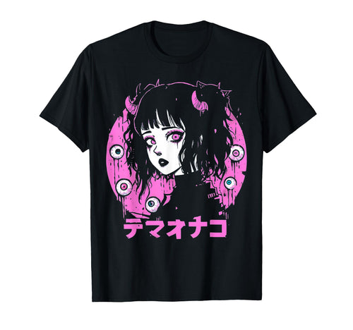 Goth Grunge Demon Anime Waifu Horror T-Shirt - Unique Graphic for Adults - T-Shirt, Sweatshirt, Hoodie