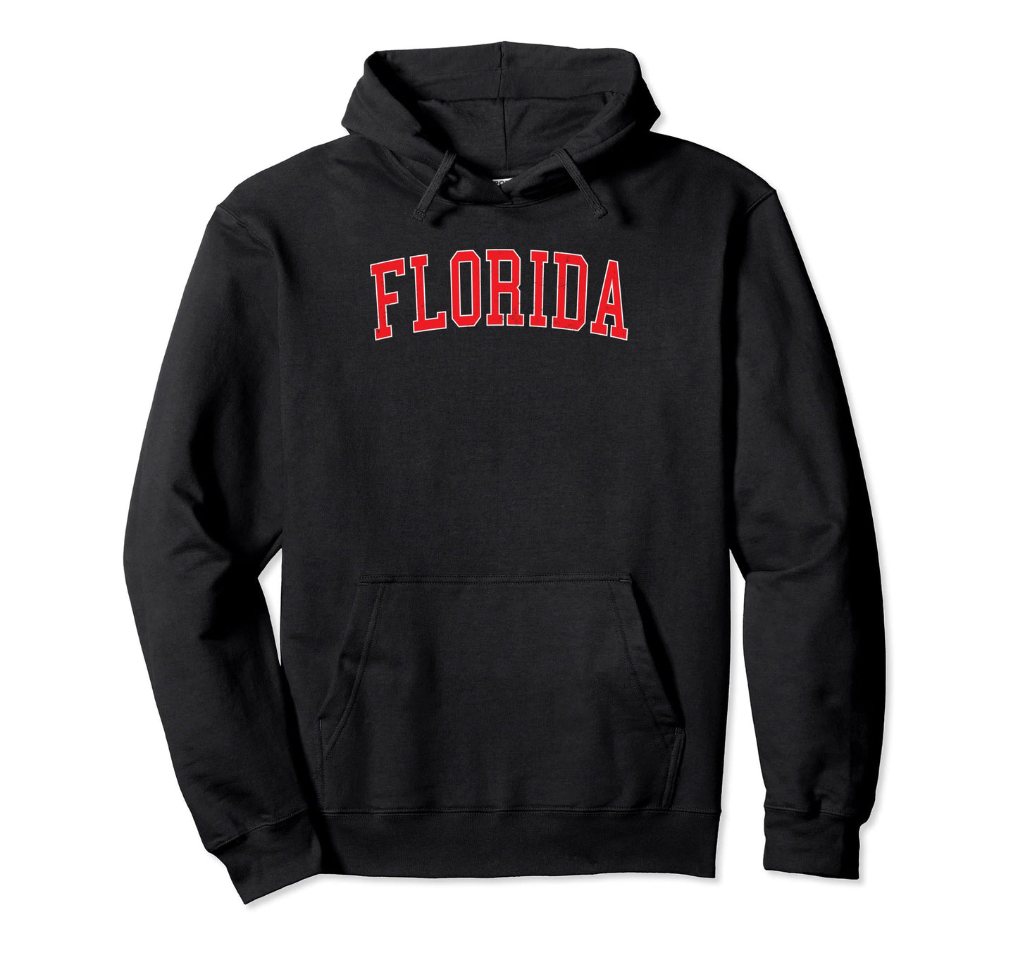 Florida Pr Varsity Red Text Hoodie - Streetwear Style Unisex - T-Shirt, Sweatshirt, Hoodie