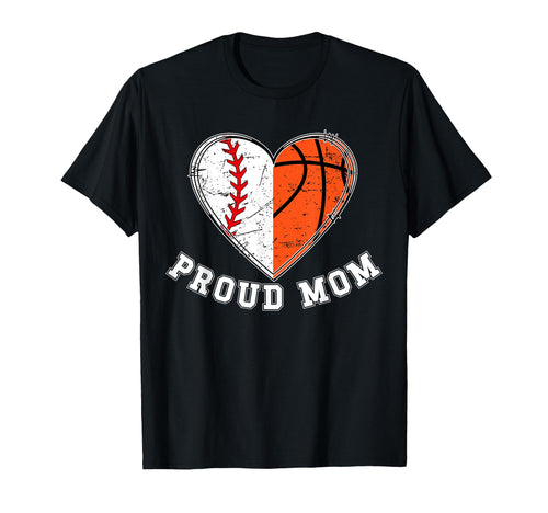 Basketball Baseball Mom Baseball T-Shirt - Minimalist Print Men Women - T-Shirt, Sweatshirt, Hoodie