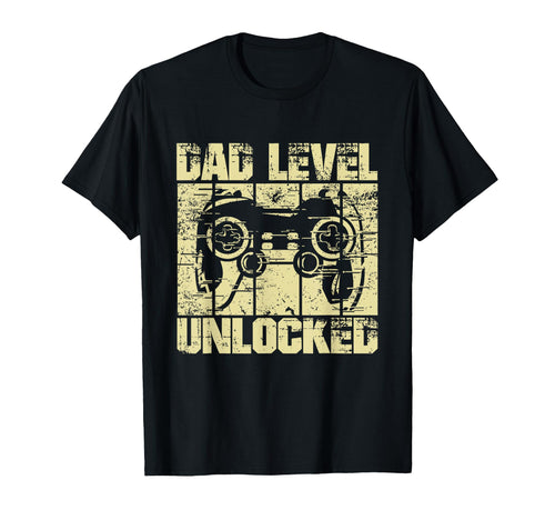 Dad Level Unlocked Gaming Controller T-Shirt - Novelty Apparel for Adults - T-Shirt, Sweatshirt, Hoodie