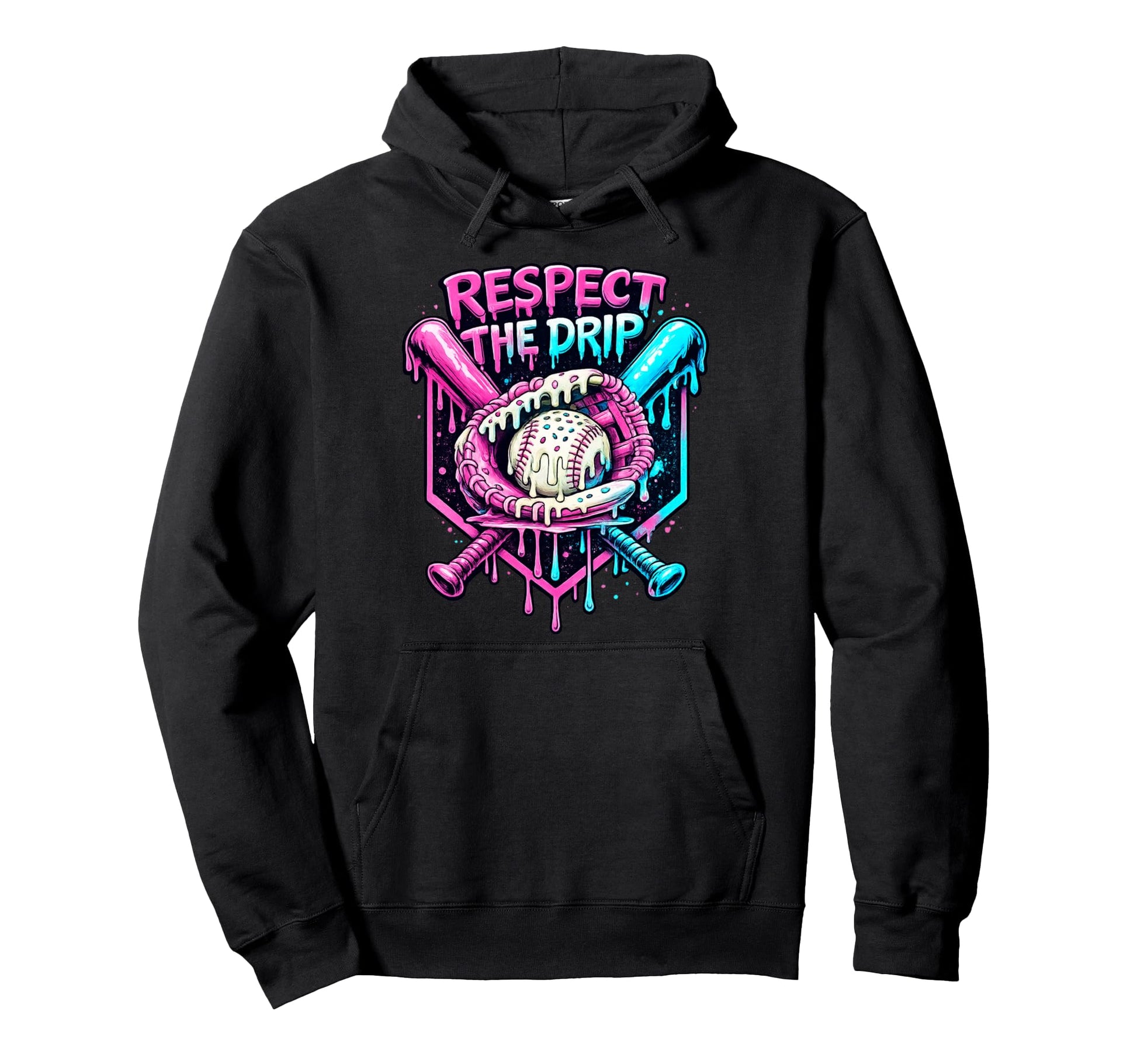 Baseball Drip Team And Ice Cream Hoodie - Trendy Graphic Men Women - T-Shirt, Sweatshirt, Hoodie