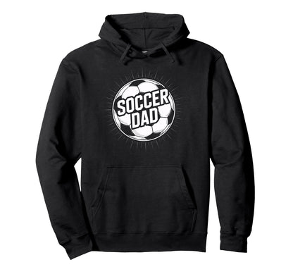 Soccer Dad Dedicated Player Support Family Hoodie - Graphic Print Unisex - T-Shirt, Sweatshirt, Hoodie