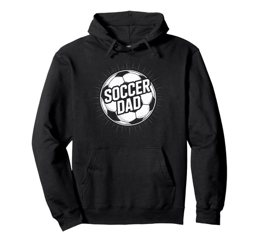 Soccer Dad Dedicated Player Support Family Hoodie - Graphic Print Unisex - T-Shirt, Sweatshirt, Hoodie