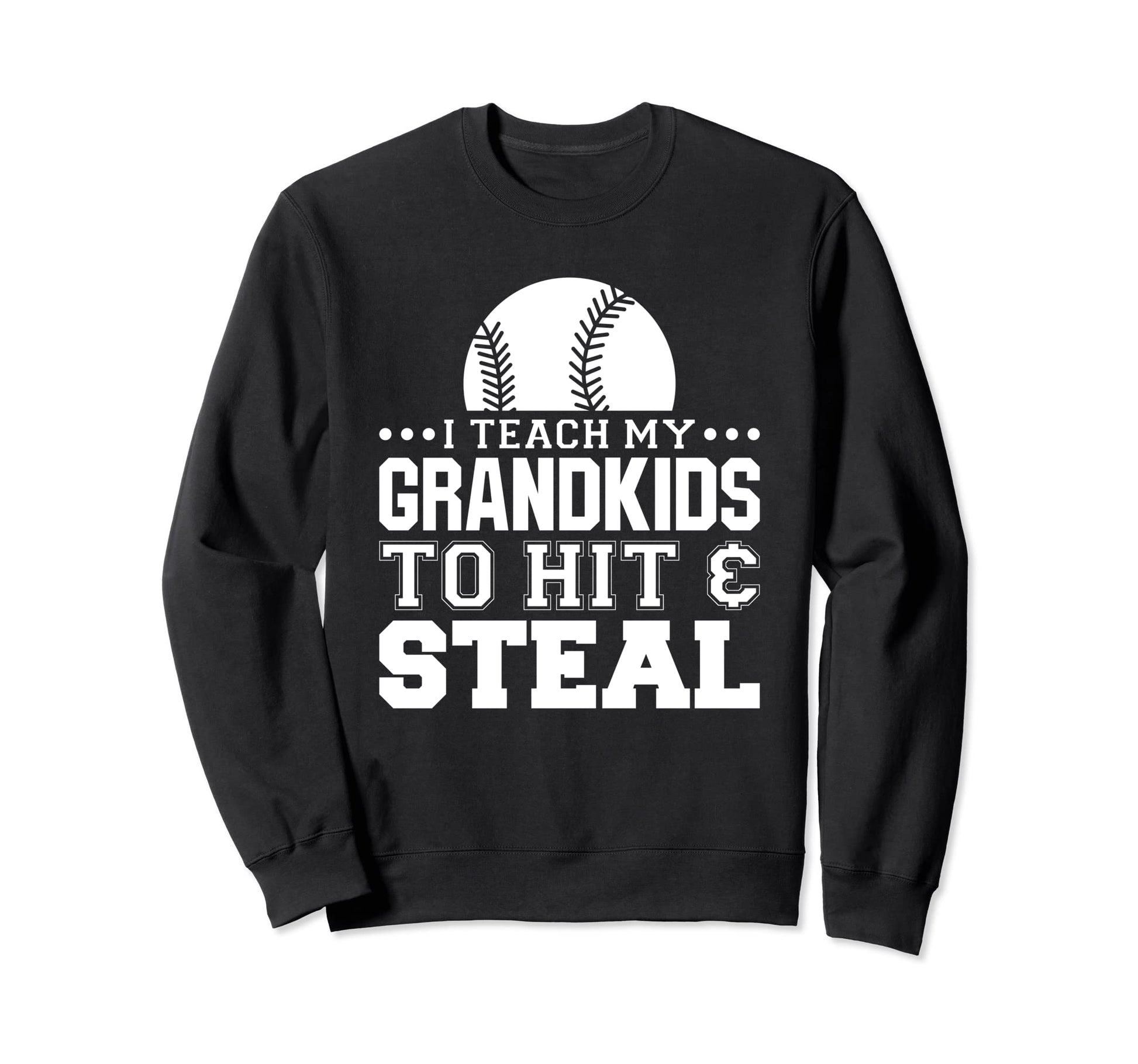 Baseball Grandpa I Teach My Sweatshirt - Custom Art Print for Adults - T-Shirt, Sweatshirt, Hoodie