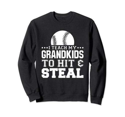 Baseball Grandpa I Teach My Sweatshirt - Custom Art Print for Adults - T-Shirt, Sweatshirt, Hoodie