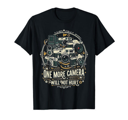 Camera Collector Photography T-Shirt - Fun Novelty Design Men Women - T-Shirt, Sweatshirt, Hoodie