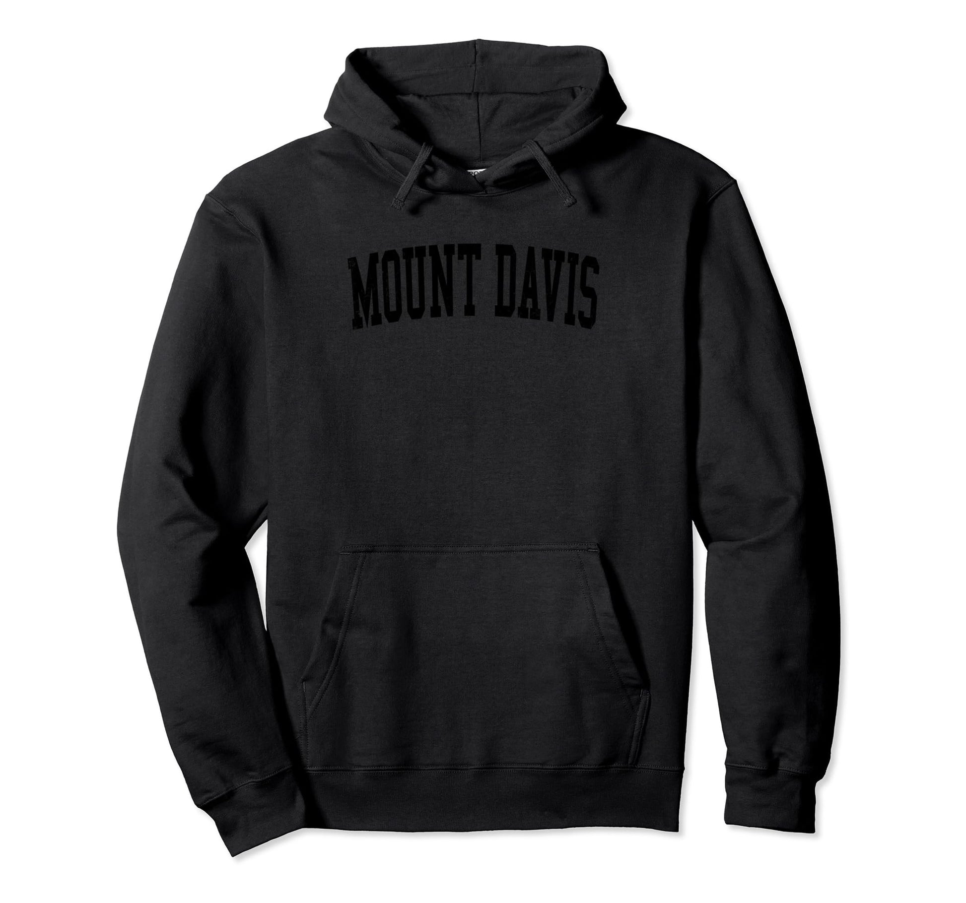 Mount Davis Distressed Black Varsity Hoodie - Casual Everyday Wear Unisex - T-Shirt, Sweatshirt, Hoodie