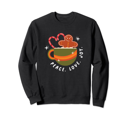 Peace Love Joy Sweatshirt - Unique Graphic for Adults - T-Shirt, Sweatshirt, Hoodie