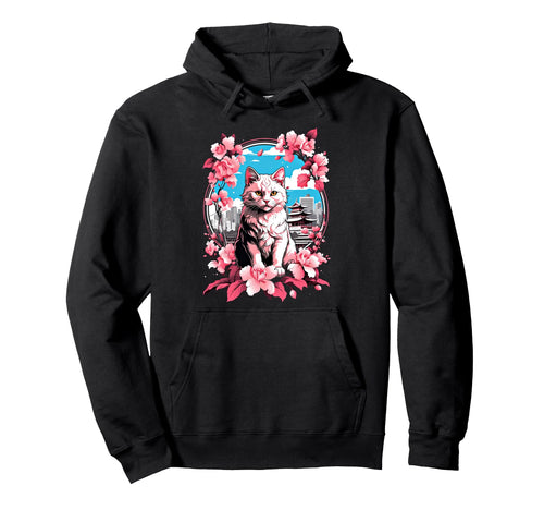 Anime Cat Japanese Aesthetic Japan Hoodie - Fun Novelty Design Unisex - T-Shirt, Sweatshirt, Hoodie