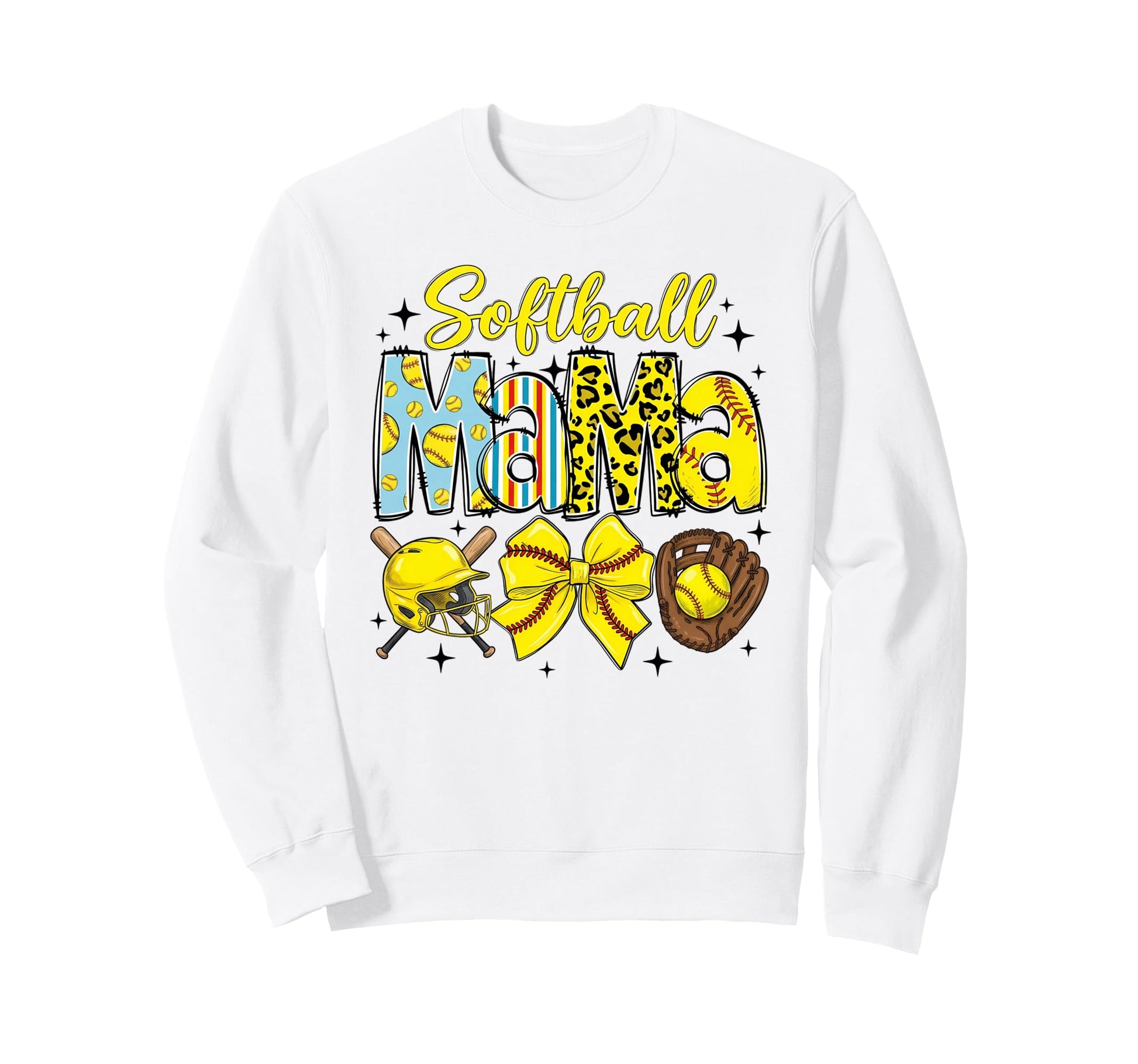 Softball Mama Mothers Day Softball Sweatshirt - Novelty Apparel Men Women - T-Shirt, Sweatshirt, Hoodie
