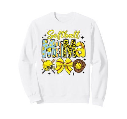 Softball Mama Mothers Day Softball Sweatshirt - Novelty Apparel Men Women - T-Shirt, Sweatshirt, Hoodie
