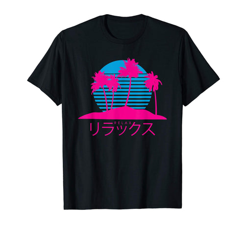 Relax 80S Vaporwave Aesthetic T-Shirt - Aesthetic Graphic for Adults - T-Shirt, Sweatshirt, Hoodie