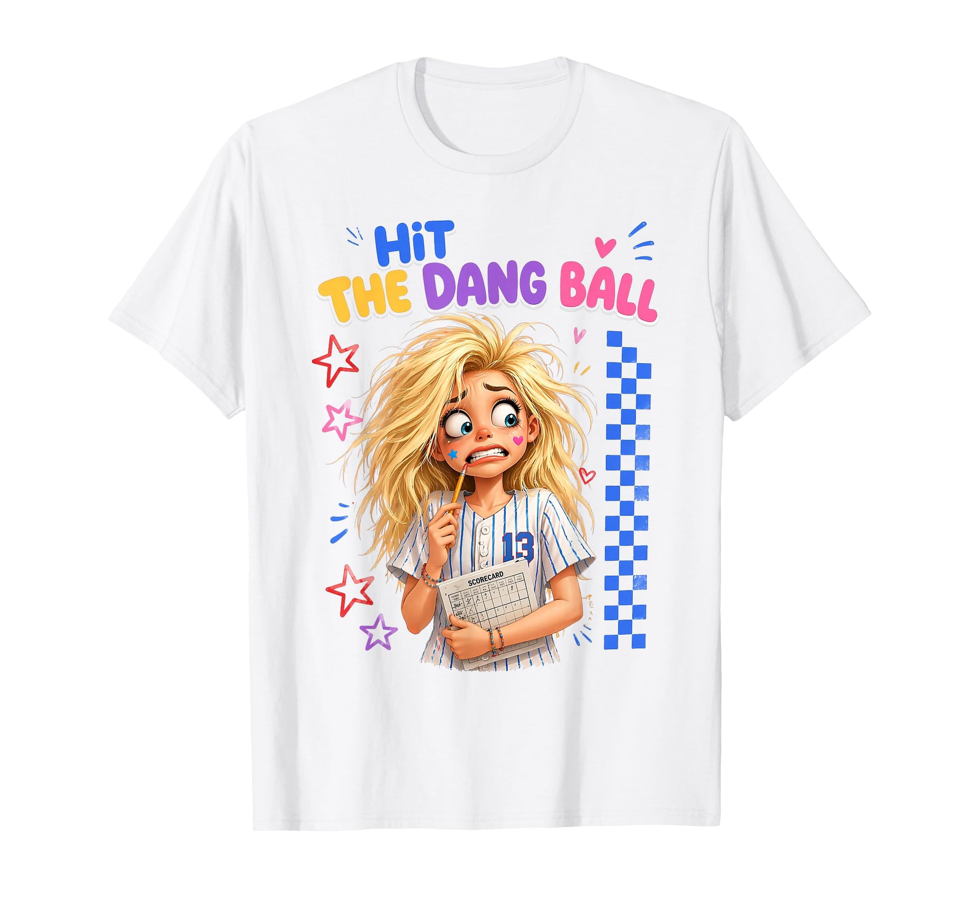 Hit Dang Ball Funny Baseball Mom Gift T-Shirt - Novelty Apparel for Adults - T-Shirt, Sweatshirt, Hoodie
