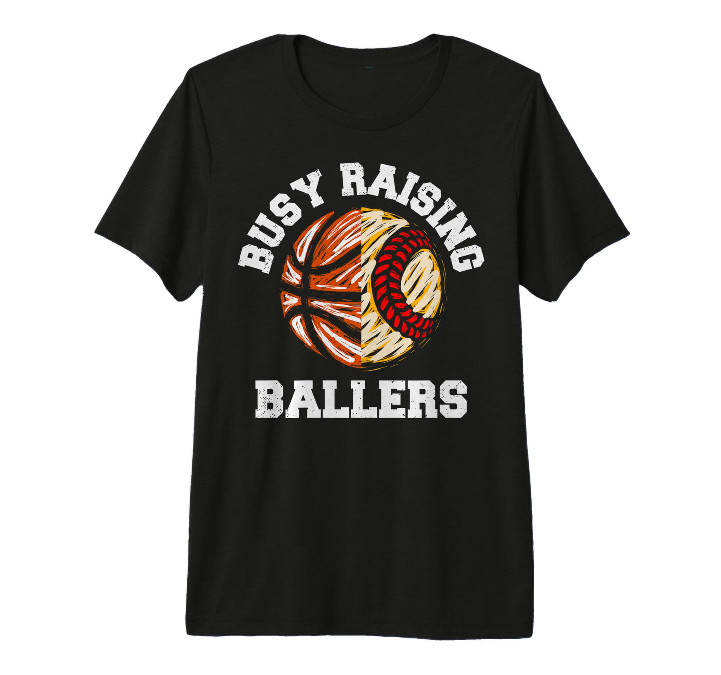 Busy Raising Ballers Funny Softball T-Shirt - Unique Graphic Unisex - T-Shirt, Sweatshirt, Hoodie