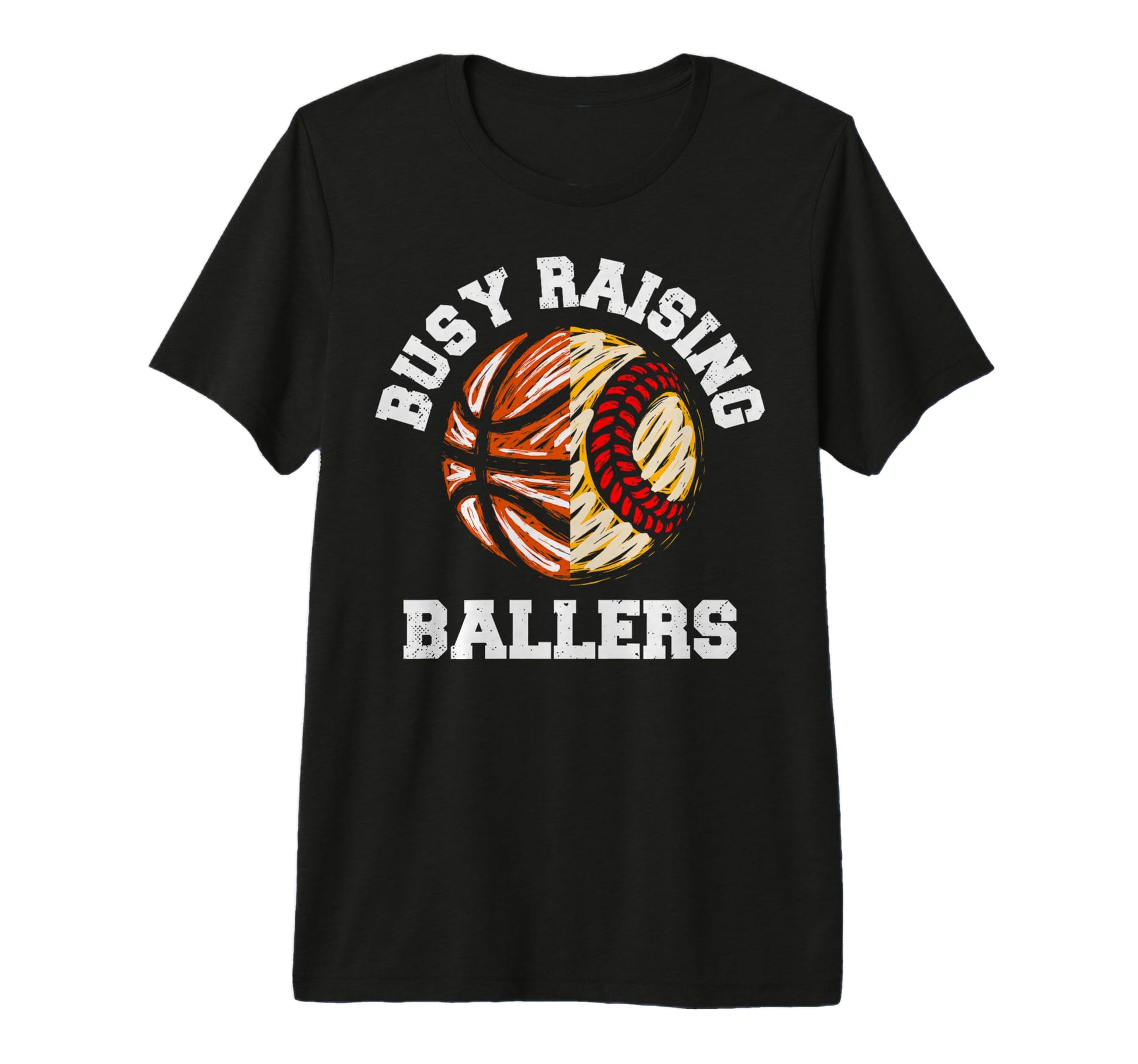 Busy Raising Ballers Funny Softball T-Shirt - Unique Graphic Unisex - T-Shirt, Sweatshirt, Hoodie