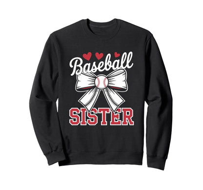 Baseball Sister Sport Lover Sweatshirt - Aesthetic Graphic Men Women - T-Shirt, Sweatshirt, Hoodie