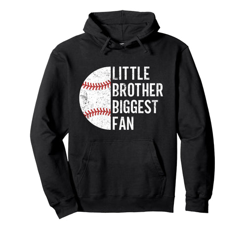 Baseball Little Brother Biggest Fan Teen Hoodie - Custom Art Print Unisex - T-Shirt, Sweatshirt, Hoodie