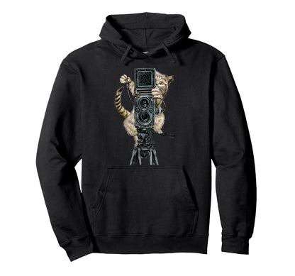 Catographer Cat Photographer Funny Hoodie - Casual Everyday Wear Men Women - T-Shirt, Sweatshirt, Hoodie