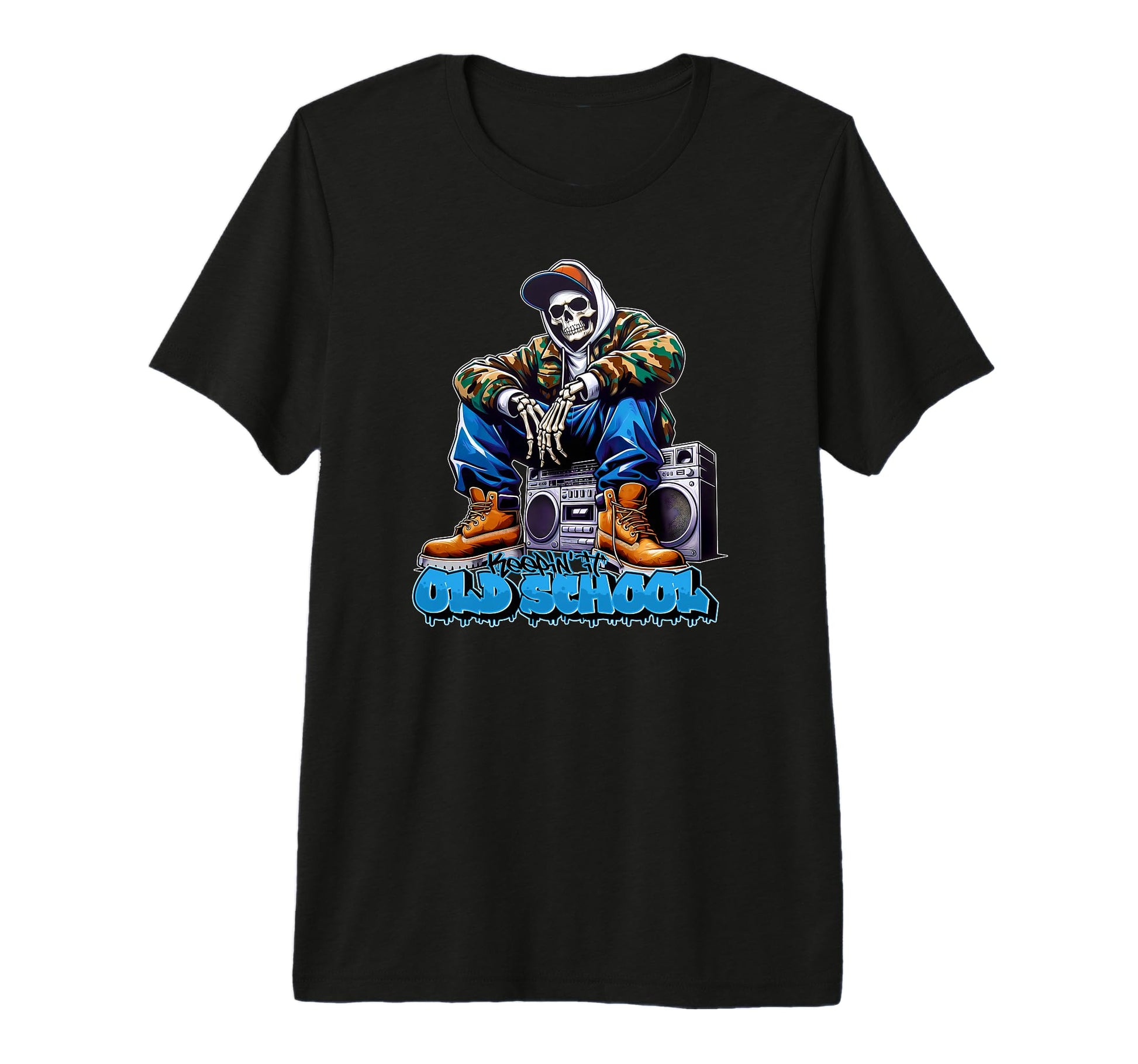 Keeping It Old School Hip Hop Outfit 90S T-Shirt - Custom Art Print Unisex - T-Shirt, Sweatshirt, Hoodie