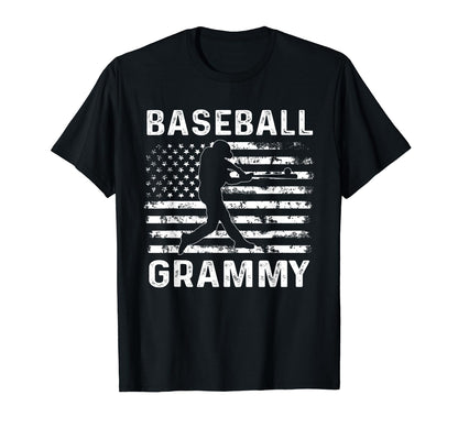 Baseball Grammy Grandma Usa Flag 4Th T-Shirt - Unique Graphic for Adults - T-Shirt, Sweatshirt, Hoodie