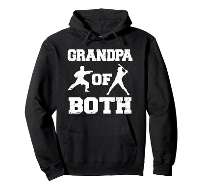 Grandpa Both Funny Baseball And Karate Hoodie - Custom Art Print Men Women - T-Shirt, Sweatshirt, Hoodie