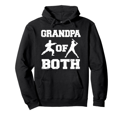 Grandpa Both Funny Baseball And Karate Hoodie - Custom Art Print Men Women - T-Shirt, Sweatshirt, Hoodie