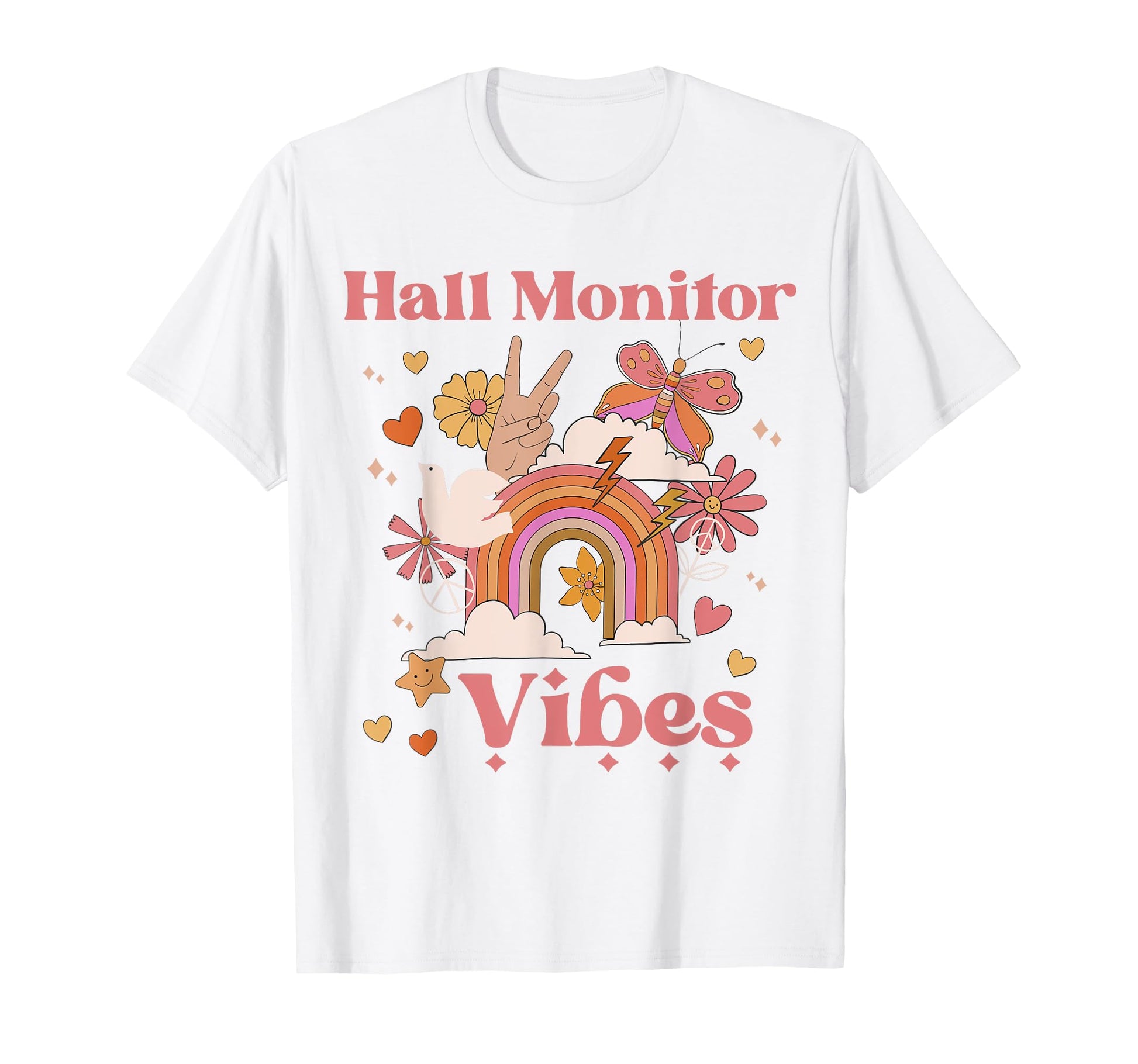 Hall Monitor Vibes Funny Boho Back To T-Shirt - Novelty Apparel Men Women - T-Shirt, Sweatshirt, Hoodie