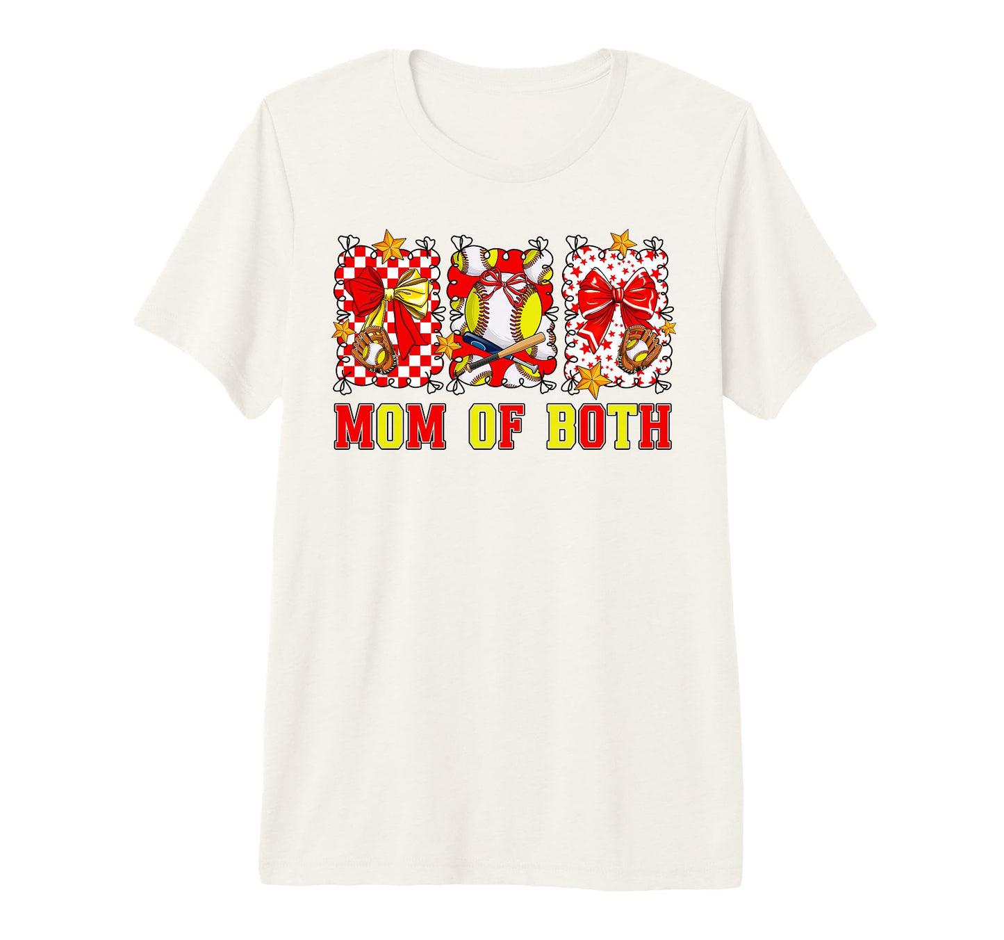 Groovy Mom Both Baseball Softball T-Shirt - Custom Art Print for Adults - T-Shirt, Sweatshirt, Hoodie