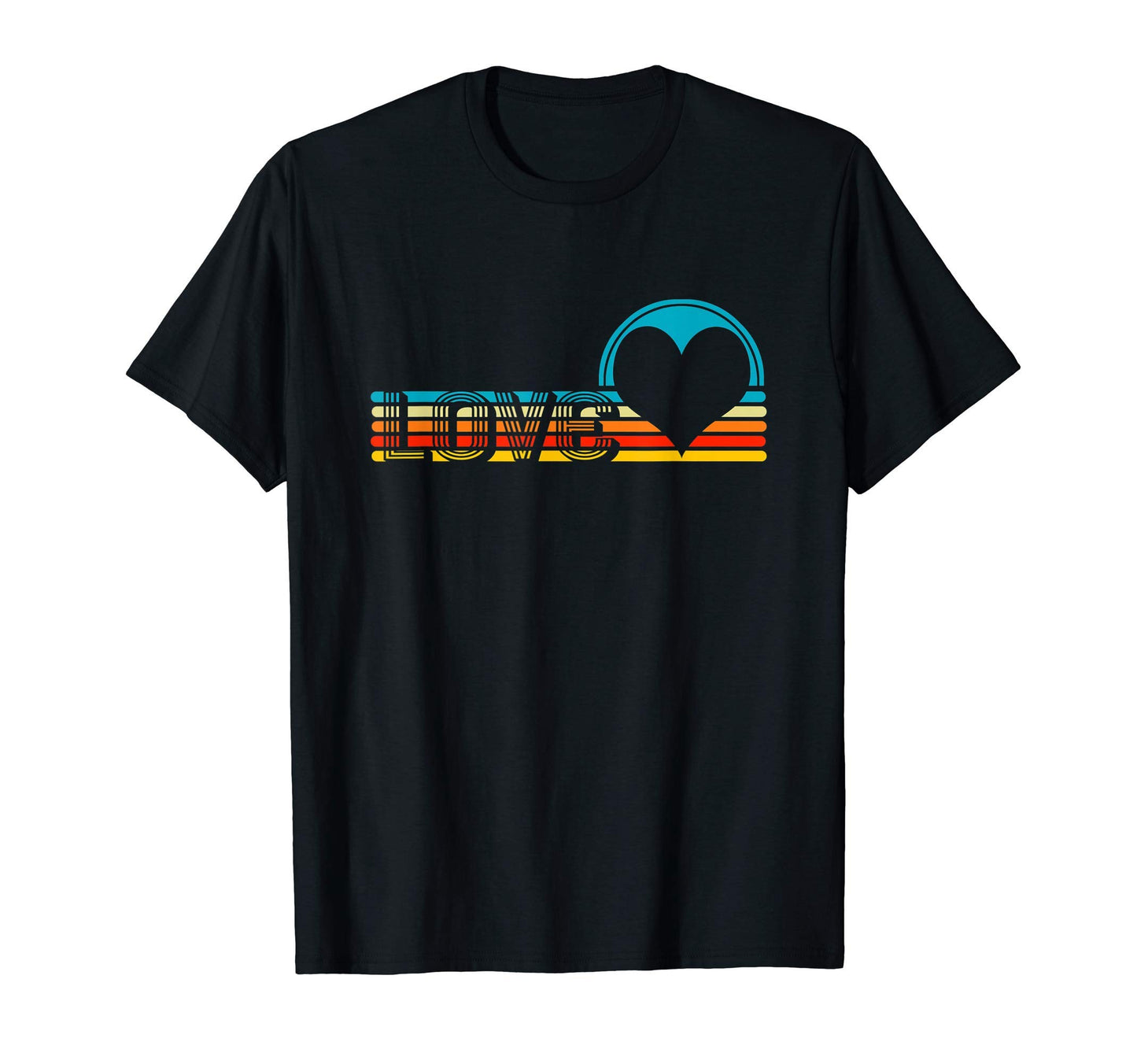 Valentine Love Rainbow Heart T-Shirt - Minimalist Print Men Women - T-Shirt, Sweatshirt, Hoodie