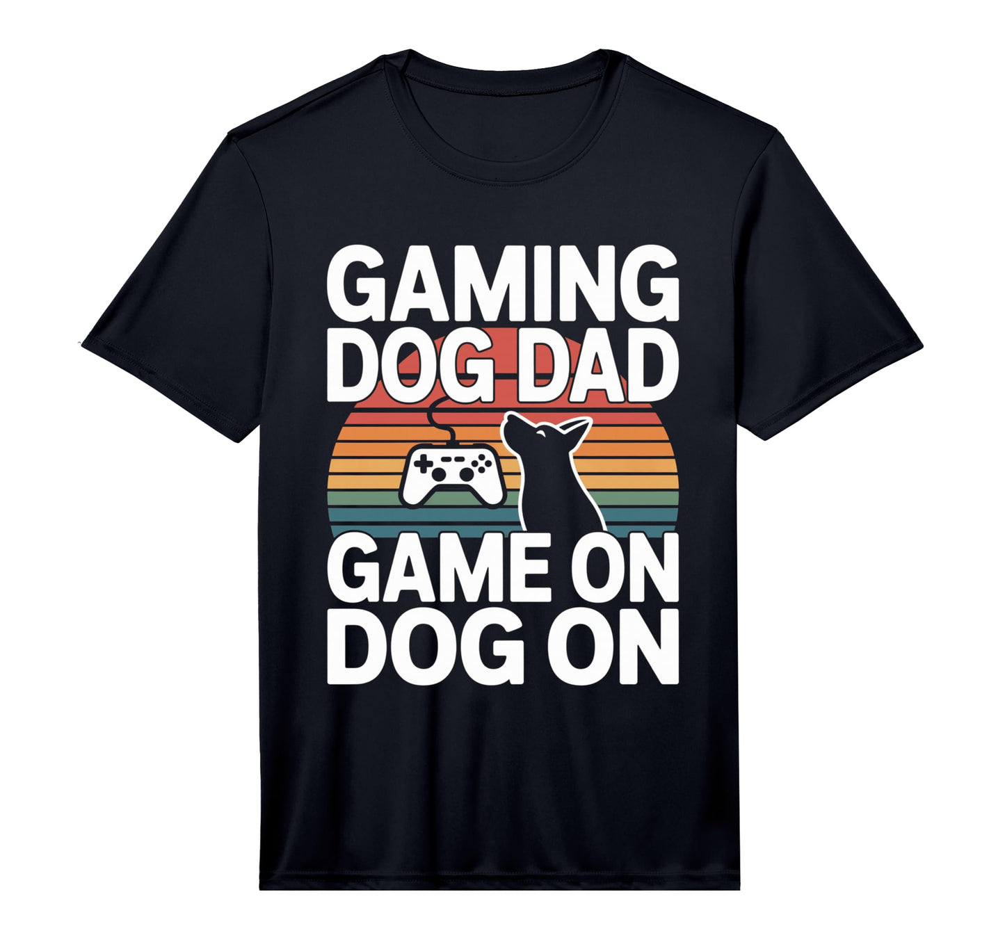 Mens Funny Gaming Dog Dad Game Dog T-Shirt - Graphic Print Men Women - T-Shirt, Sweatshirt, Hoodie