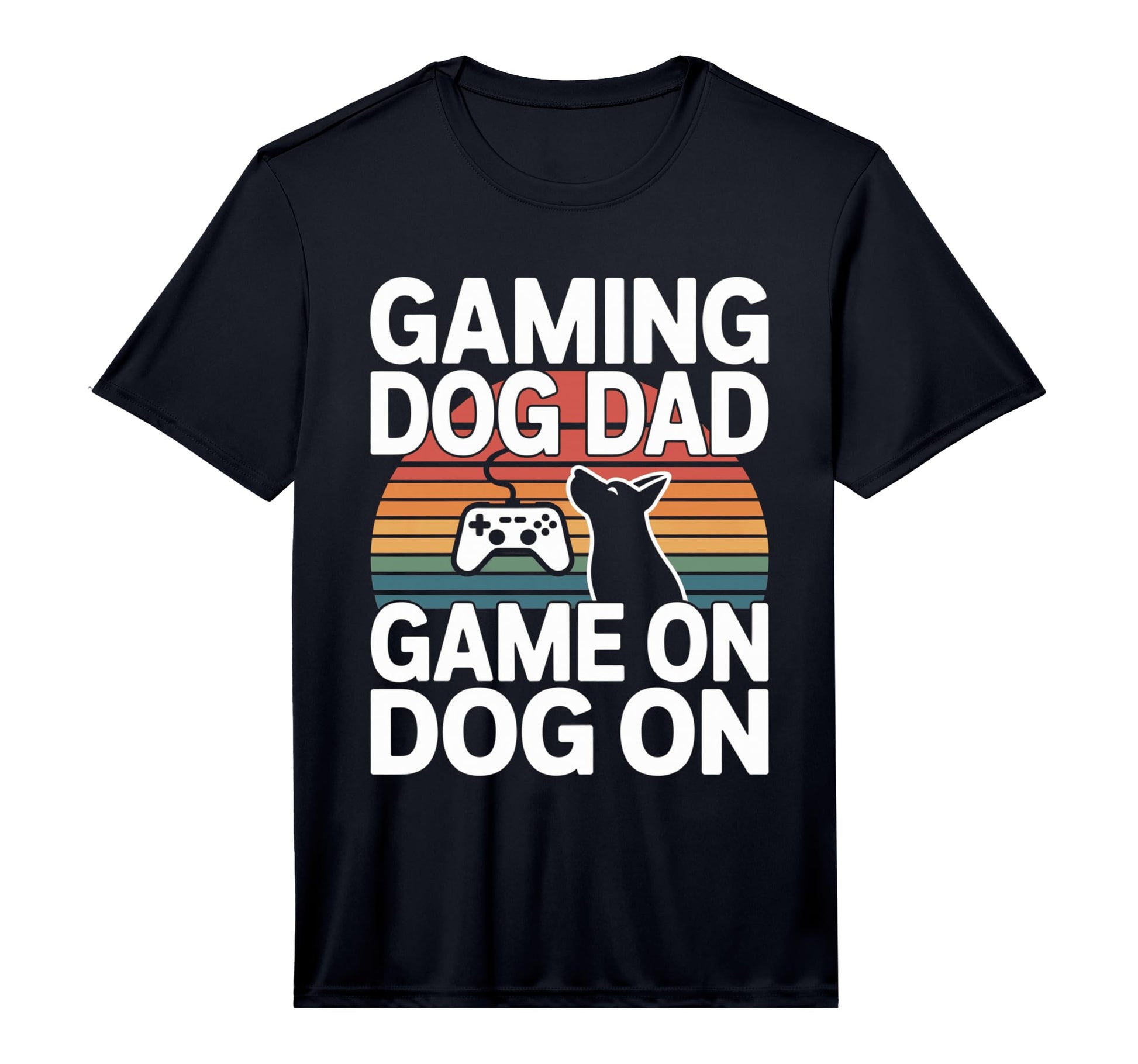 Mens Funny Gaming Dog Dad Game Dog T-Shirt - Graphic Print Men Women - T-Shirt, Sweatshirt, Hoodie