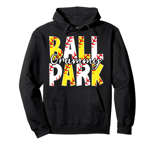 Ballpark Grammy Grandma Softball Hoodie - Fun Novelty Design for Adults - T-Shirt, Sweatshirt, Hoodie