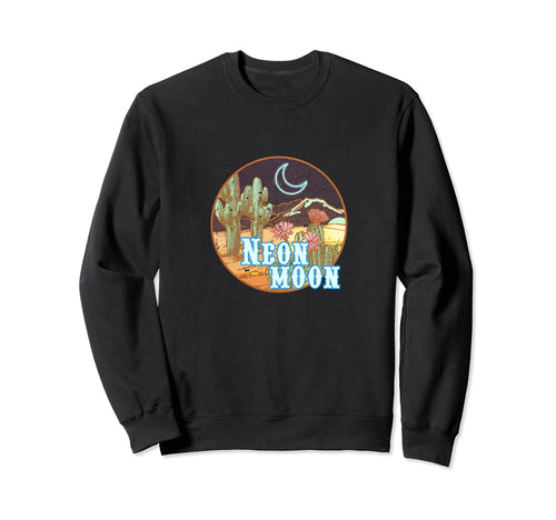 Distressed Neon Moon Western Boho Sweatshirt - Streetwear Style Unisex - T-Shirt, Sweatshirt, Hoodie