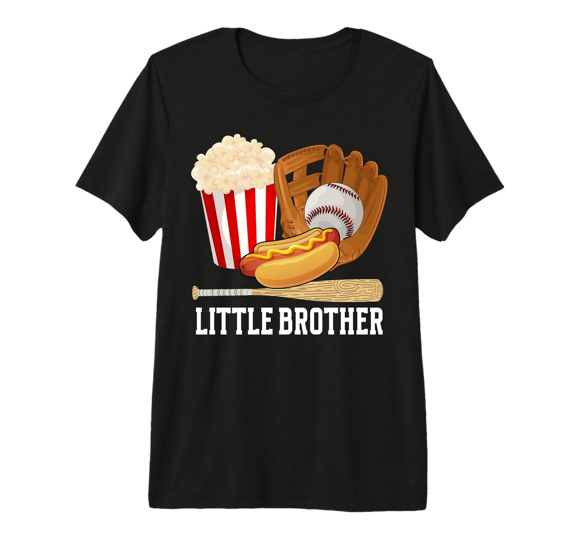Little Brother Baseball Brother T-Shirt - Trendy Graphic for Adults - T-Shirt, Sweatshirt, Hoodie