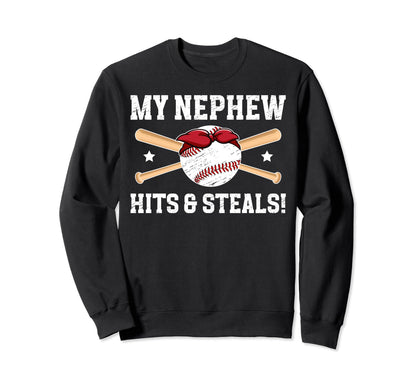 My Nephew Baseball Aunt Baseball Sweatshirt - Trendy Graphic for Adults - T-Shirt, Sweatshirt, Hoodie