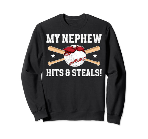 My Nephew Baseball Aunt Baseball Sweatshirt - Trendy Graphic for Adults - T-Shirt, Sweatshirt, Hoodie