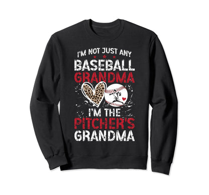 Im Baseball Pitcher Grandma Baseball Sweatshirt - Graphic Print Unisex - T-Shirt, Sweatshirt, Hoodie