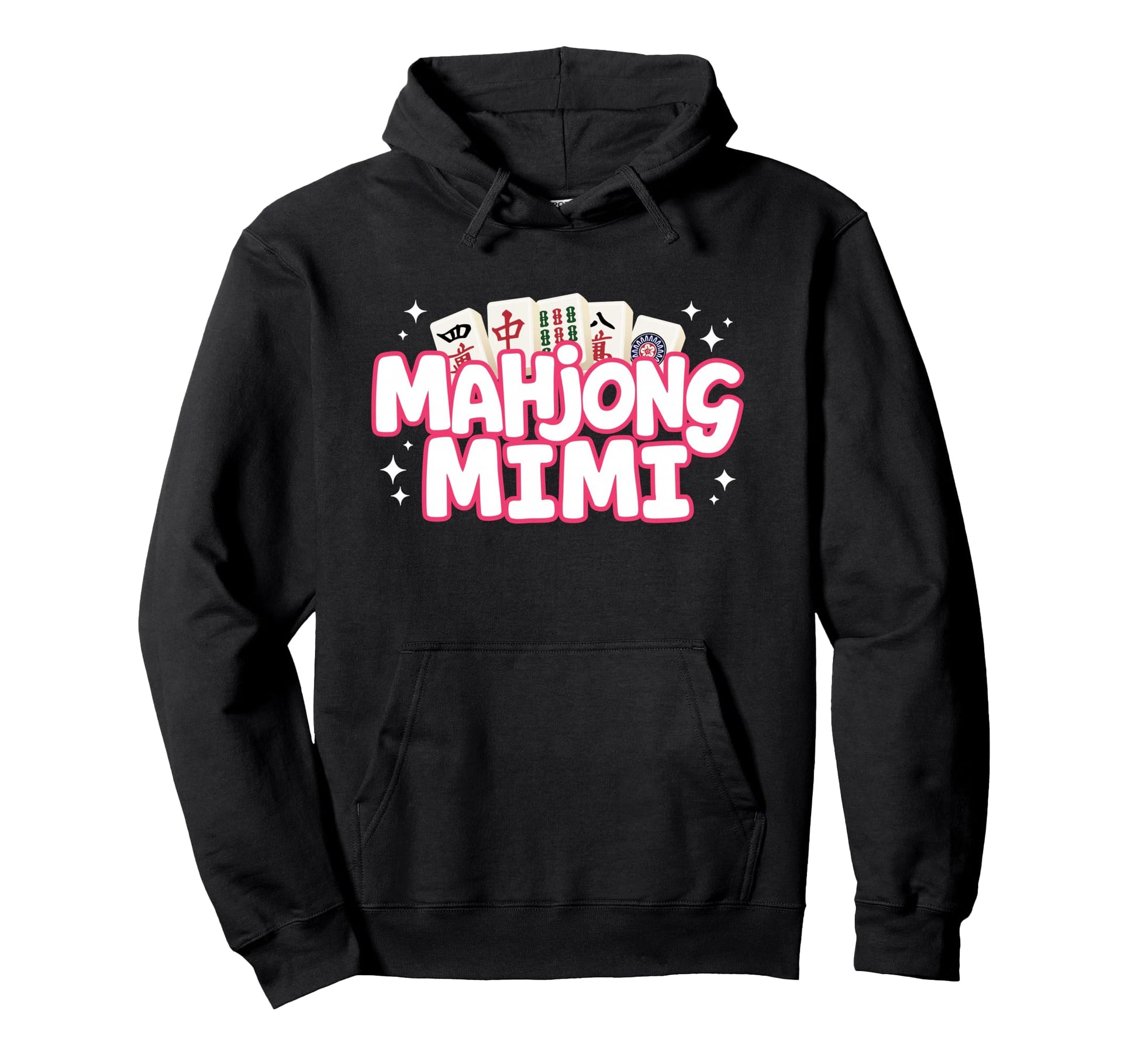 Mahjong Mimi Grandma Mom Mother Mah Hoodie - Minimalist Print Men Women - T-Shirt, Sweatshirt, Hoodie