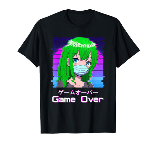Anime Game Over Japanese Aesthetic T-Shirt - Unique Graphic for Adults - T-Shirt, Sweatshirt, Hoodie