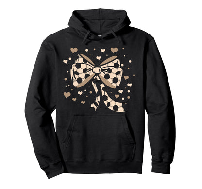 Soccer Ball Coquette Bow Game Day Soccer Hoodie - Minimalist Print Unisex - T-Shirt, Sweatshirt, Hoodie