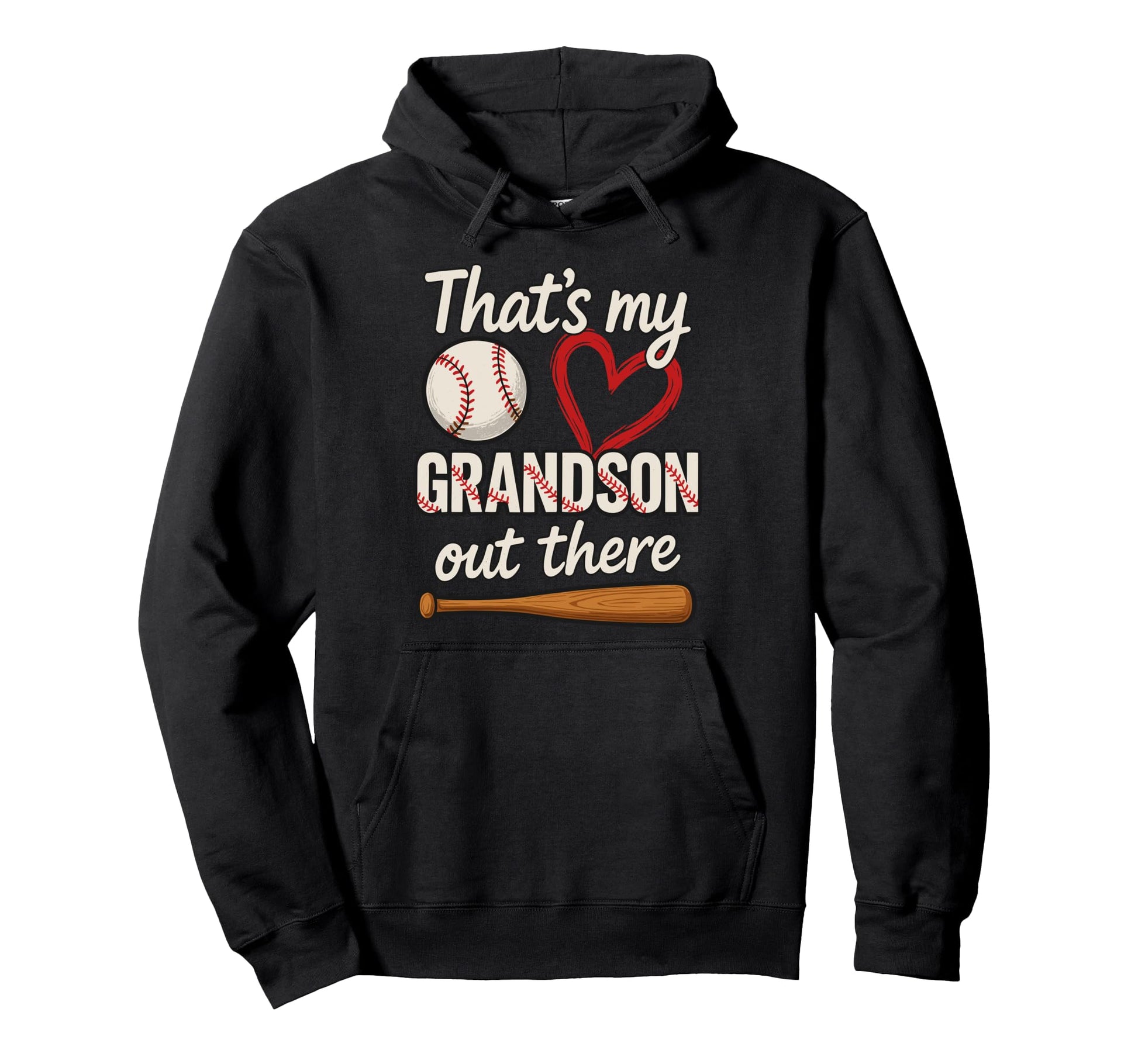 Thats My Grandson Out There Baseball Hoodie - Custom Art Print Men Women - T-Shirt, Sweatshirt, Hoodie