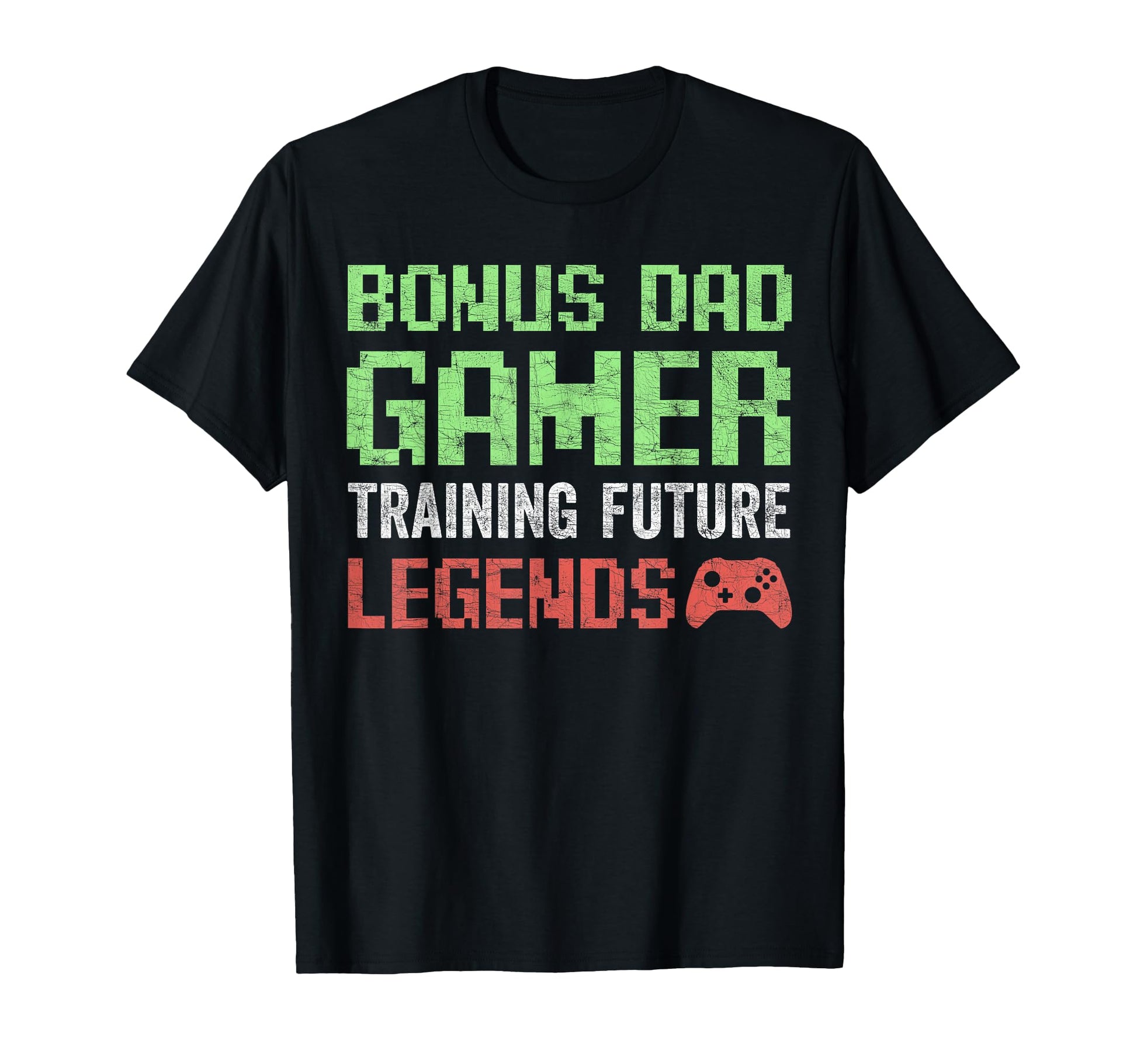 Stepdad Fathers Day Bonus Dad Gamer T-Shirt - Minimalist Print Men Women - T-Shirt, Sweatshirt, Hoodie