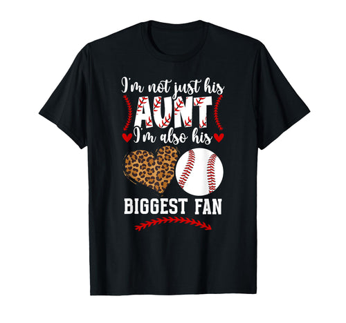 His Biggest Fan Baseball Aunt Baseball T-Shirt - Unique Graphic for Adults - T-Shirt, Sweatshirt, Hoodie