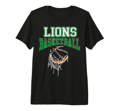 Lions Basketball Mom Green Lion Pride T-Shirt - Unique Graphic Men Women - T-Shirt, Sweatshirt, Hoodie