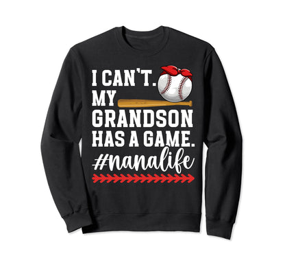 Nana Life Baseball Nana Baseball Sweatshirt - Trendy Graphic Men Women - T-Shirt, Sweatshirt, Hoodie