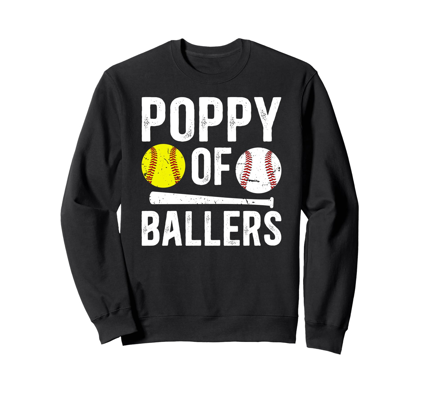 Poppy Ballers Proud Baseball Softball Sweatshirt - Novelty Apparel Unisex - T-Shirt, Sweatshirt, Hoodie